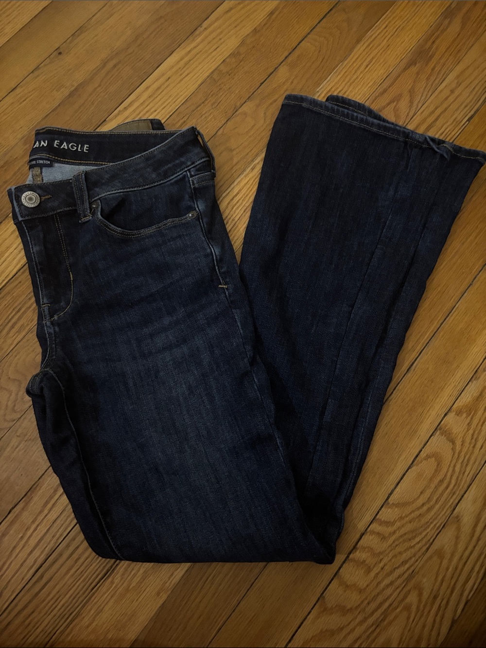 American Eagle Outfitters Dark Indigo Wide Leg Jeans